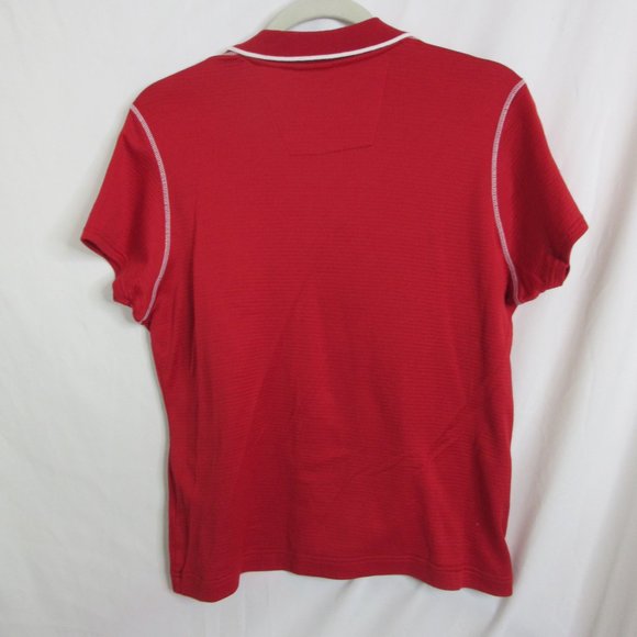 Angels Antigua Women's Vintage Baseball Red Polo Shirt Size Large - Picture 4 of 11